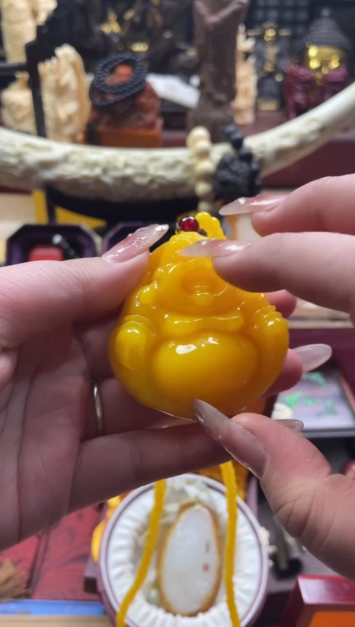 【闪购商品】蜜蜡颈饰未镶嵌黄蜜原弥勒