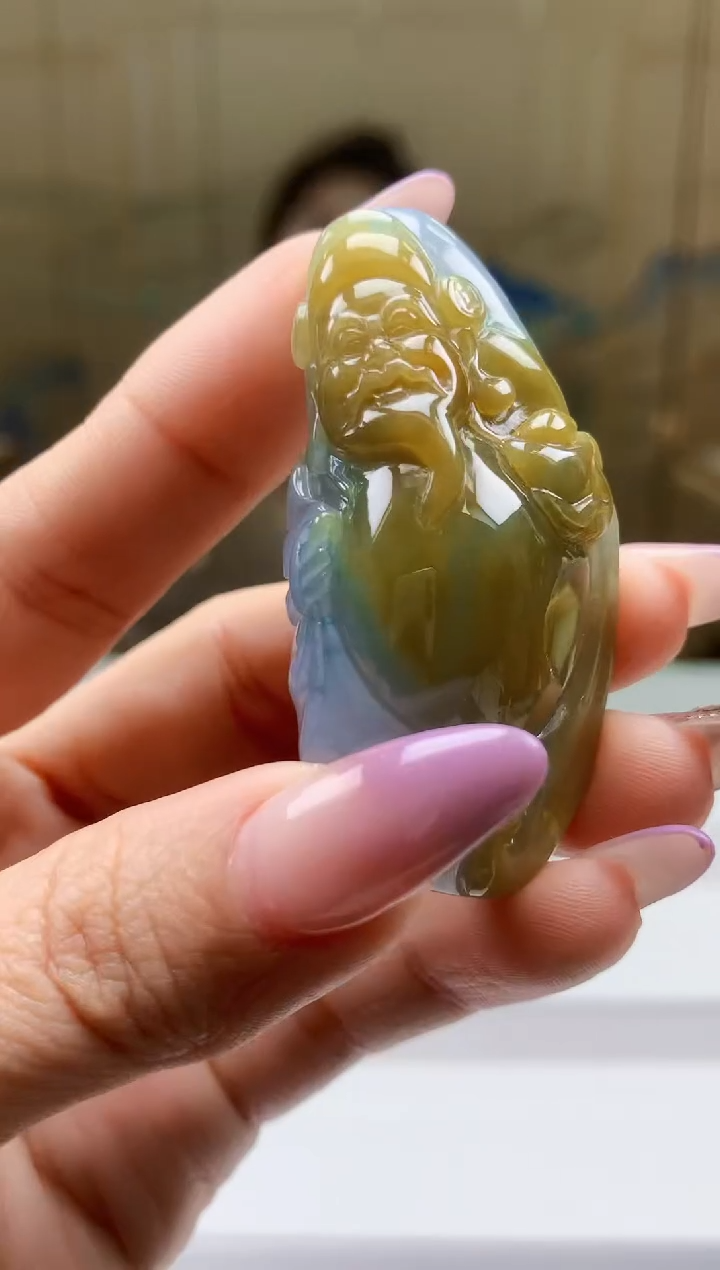 【闪购商品】定制翡翠未镶嵌5156ty-毛货挂件139