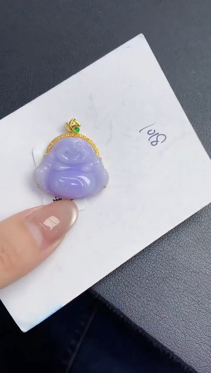 翡翠18K金镶嵌颈饰00000000000