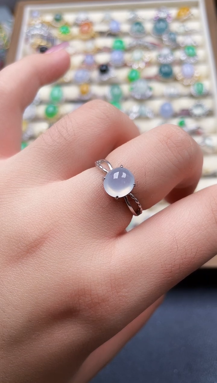 银S925镶嵌戒指翡翠138