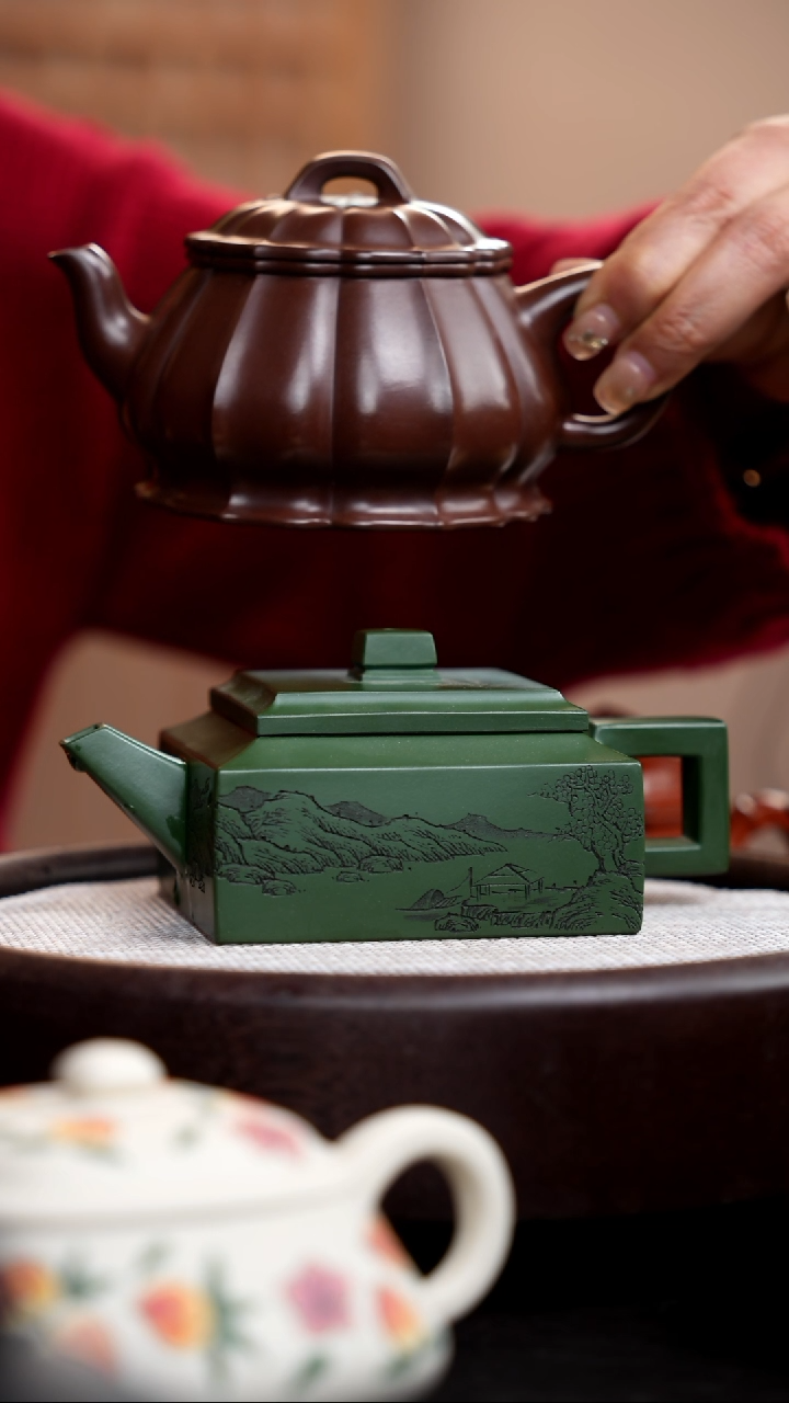 【闪购商品】紫砂茶壶高货礼盒3把壶/筋囊+方器+大红袍