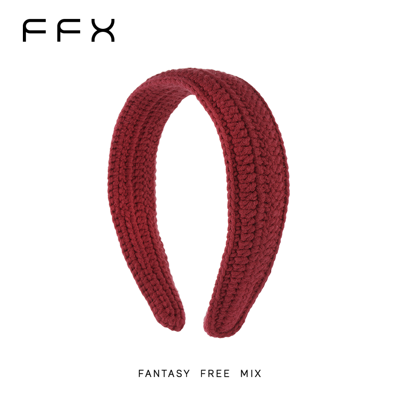 FFX弗弗西【红愿】高级定制手钩毛线针织发箍
