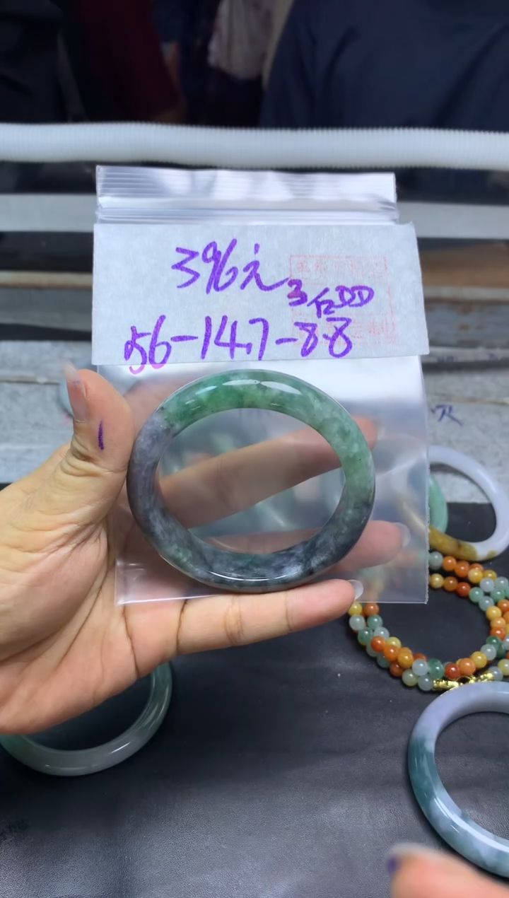 未镶嵌定制翡翠全10手镯#396元多样性拍一发一毛货需抛光