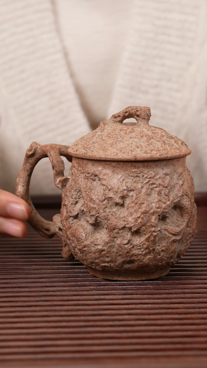 【闪购商品】紫砂茶宠柴烧盖杯