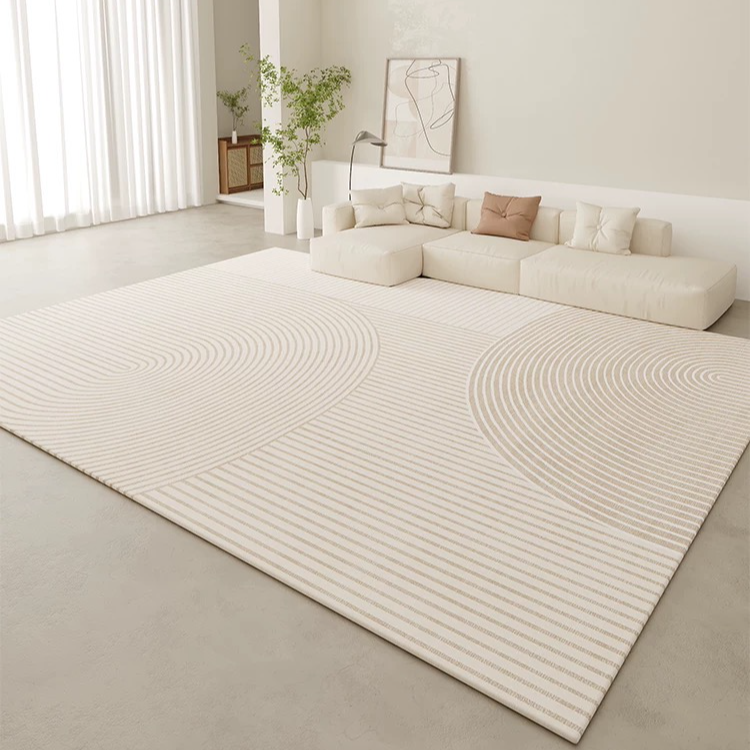 暖风奶油风客厅茶几地毯加厚防水防污大尺寸卧室床边地毯轻奢简约