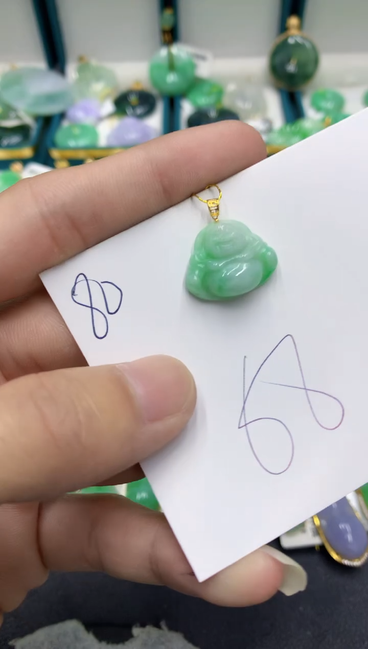 【闪购商品】翡翠颈饰18K金镶嵌翡翠