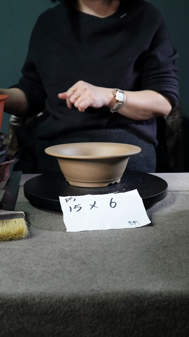 宜兴紫砂小花盆盆