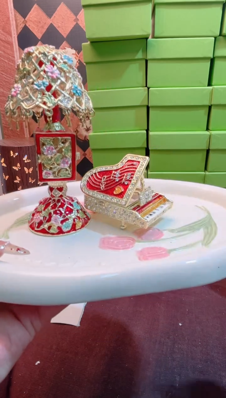 锌合金珐琅首饰盒默认微瑕拆盒不退～