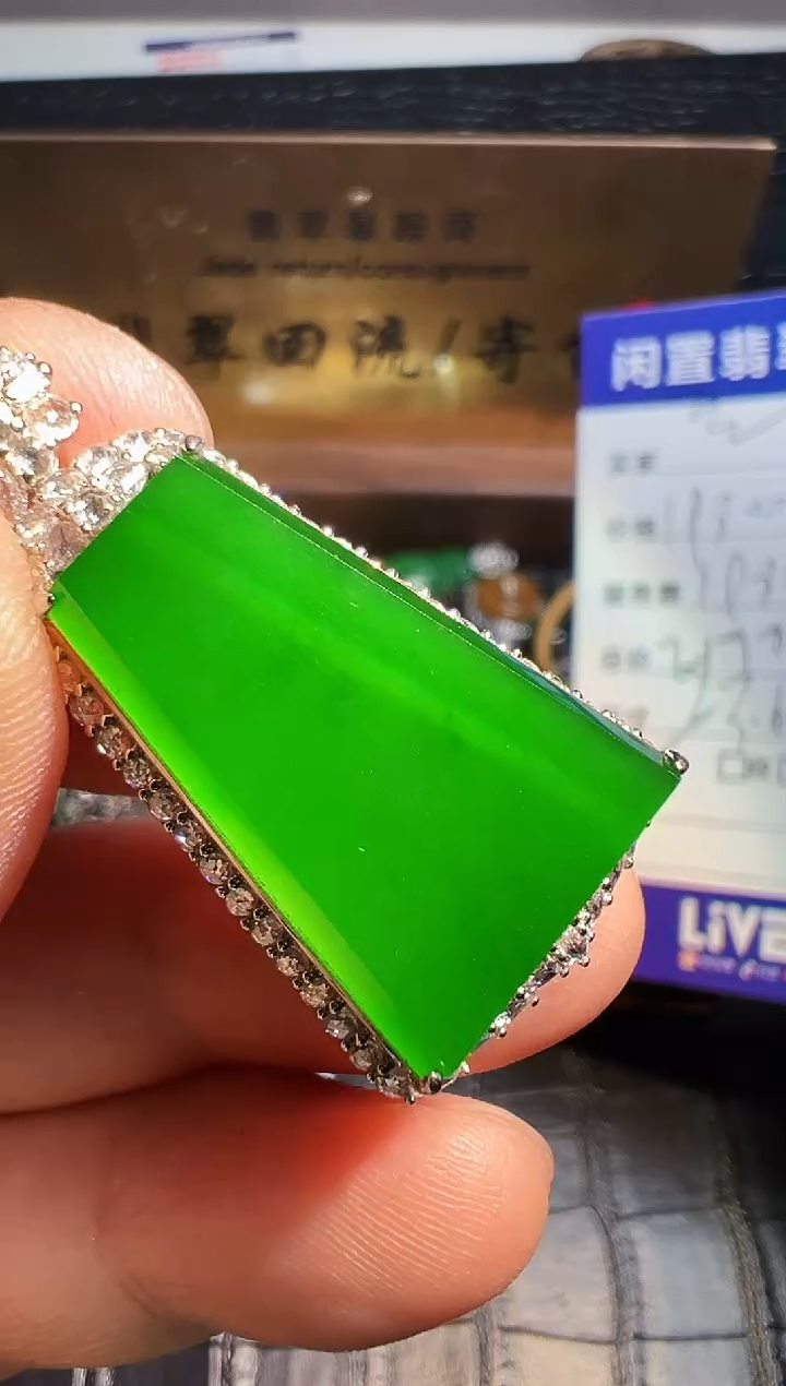 【闪购商品】翡翠颈饰18K金镶嵌翡翠回流