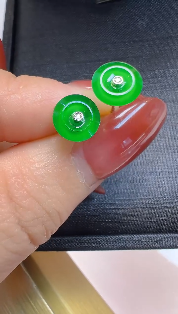 【闪购商品】翡翠耳饰18K金镶嵌多样性团购发一件