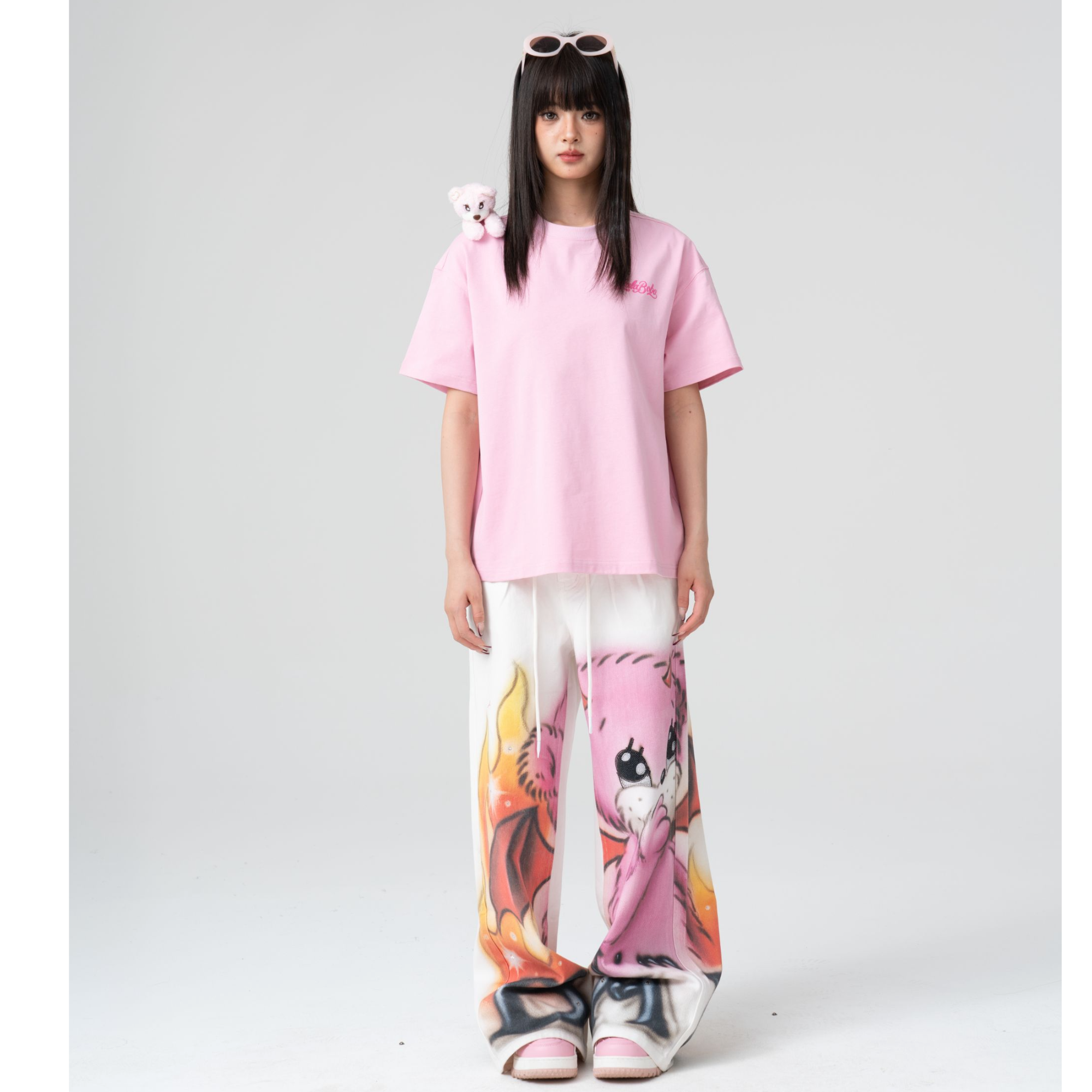 北京金源LALABOBO休闲宽松百搭牛仔长裤LBEA-WXZC12