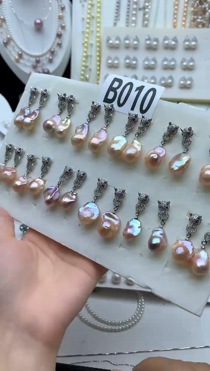 合金淡水珍珠耳饰多样性发其一