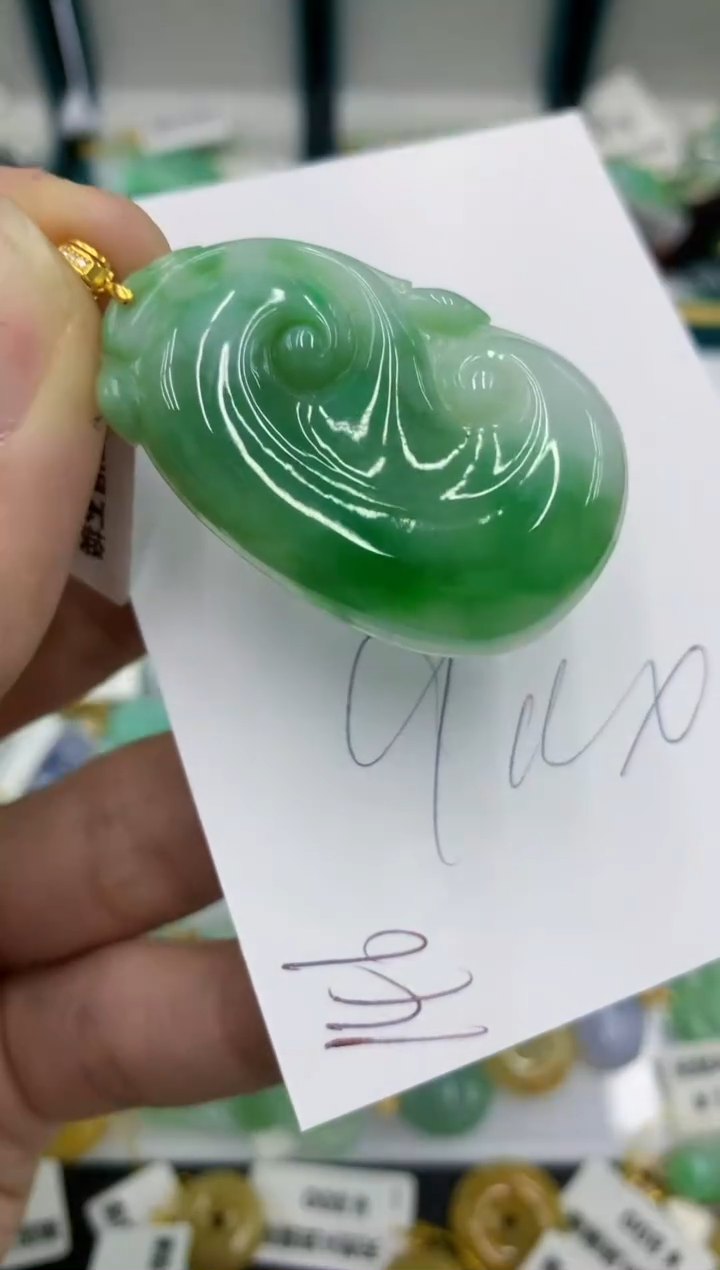 【闪购商品】翡翠颈饰18K金镶嵌号链接111111