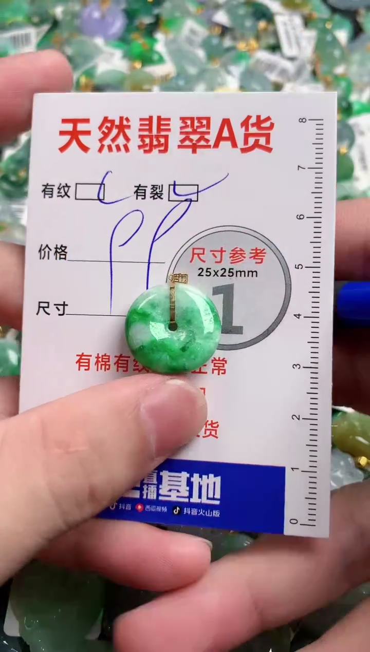 翡翠18K金镶嵌颈饰24000007