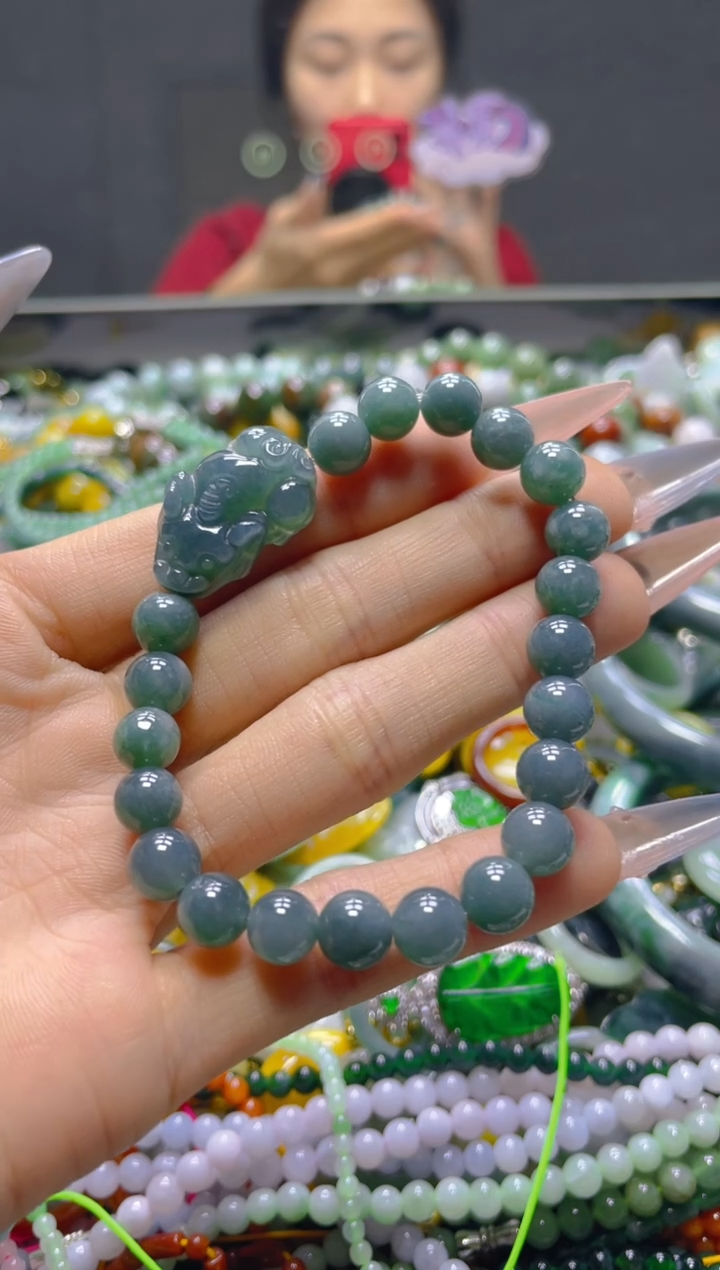 颈饰未镶嵌翡翠7MM