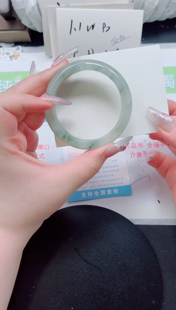 石英质玉手镯未镶嵌b283-圈口