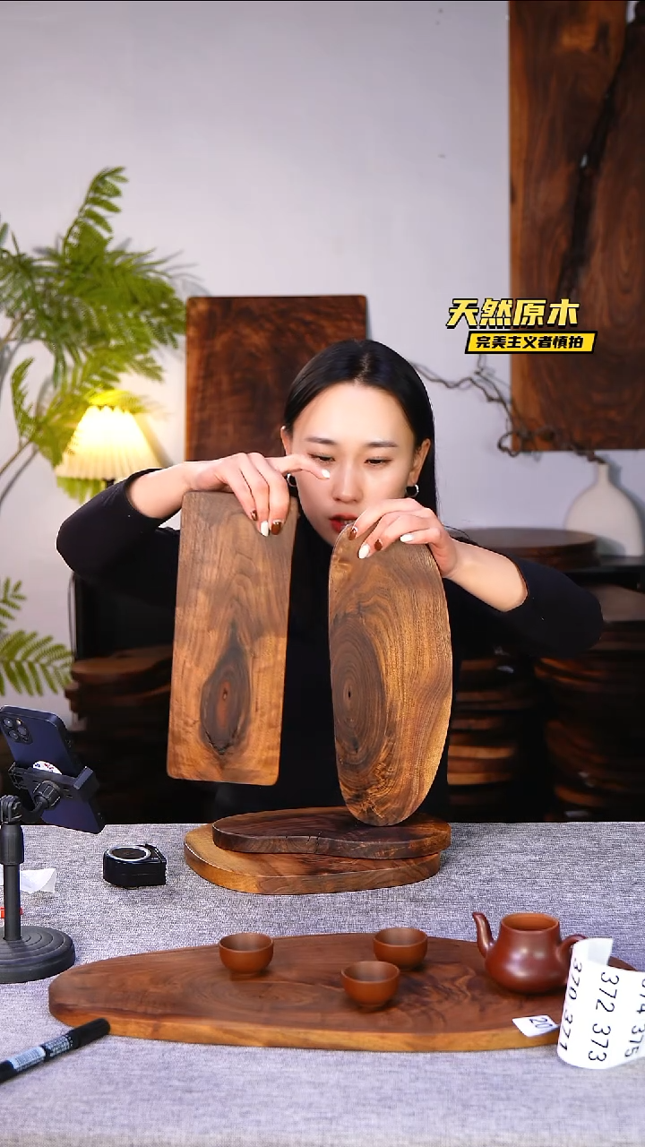 木北美黑胡桃原木.干裂疤结不属于商品质量问题完美主义者慎拍