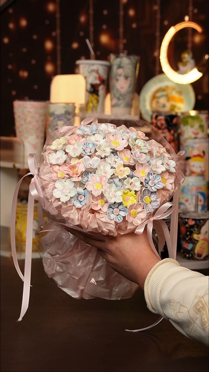 景德镇手工手绘万花陶瓷花（颜色随机发）