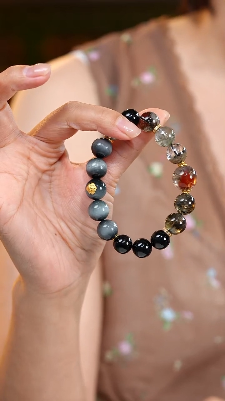 未镶嵌颈饰水晶S53901多样性发一荆棘水晶多宝手串