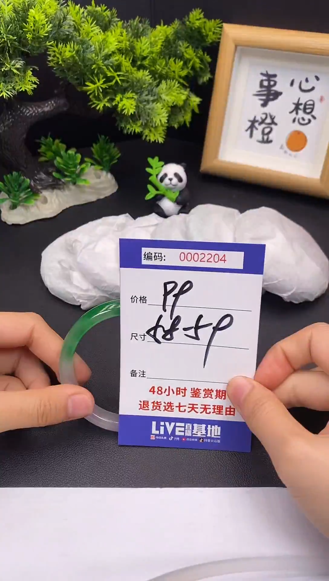 未镶嵌手镯翡翠0002204