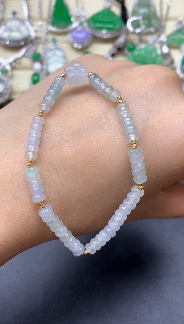 18K金镶嵌手链翡翠103-中国好珍宝