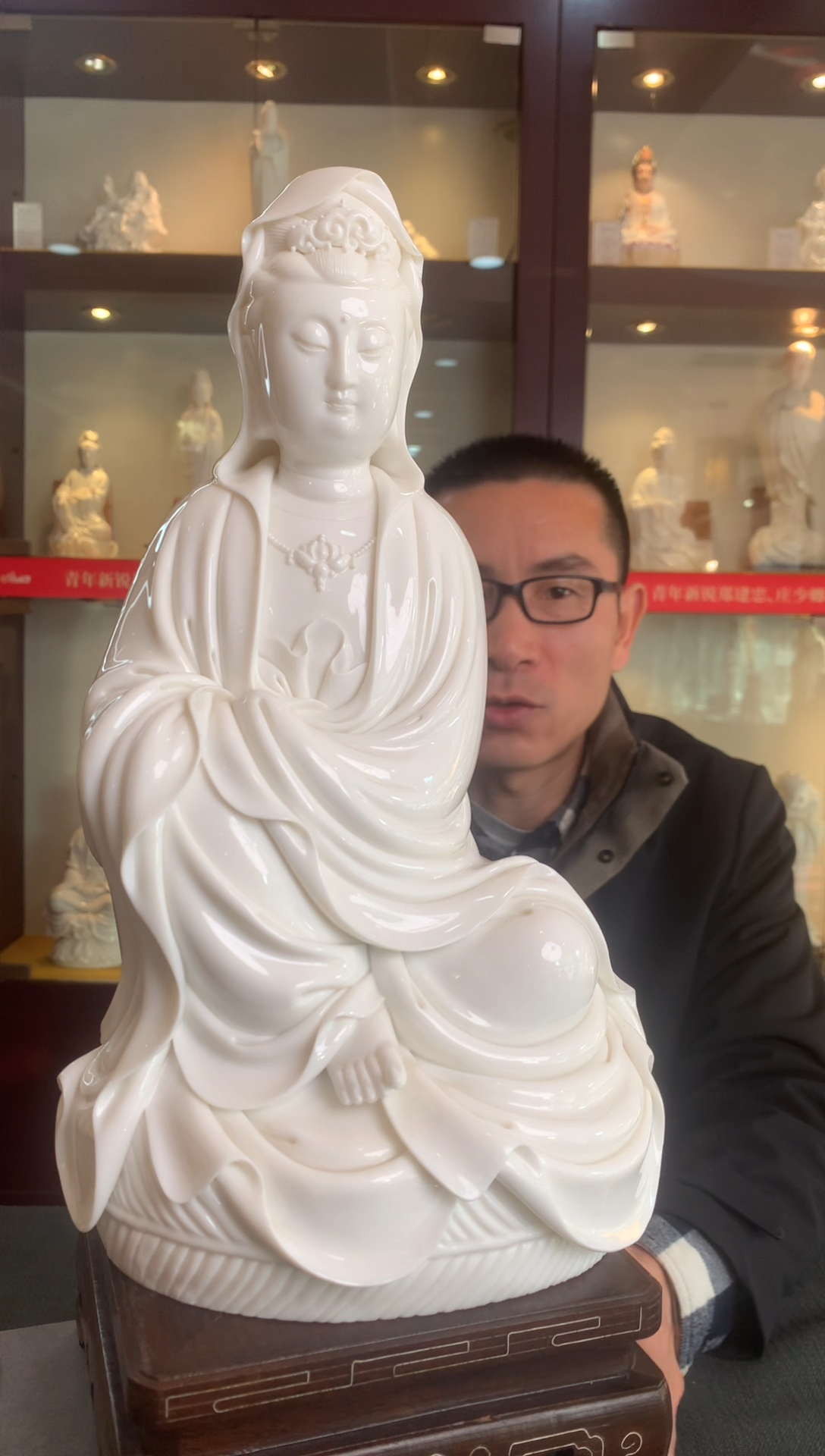 【闪购商品】摆件做蒲团观音  德化白瓷 