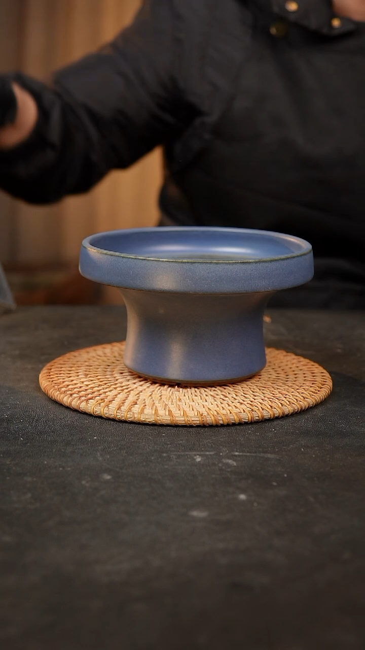 【闪购商品】瓷片泥泥手工花盆口15高9