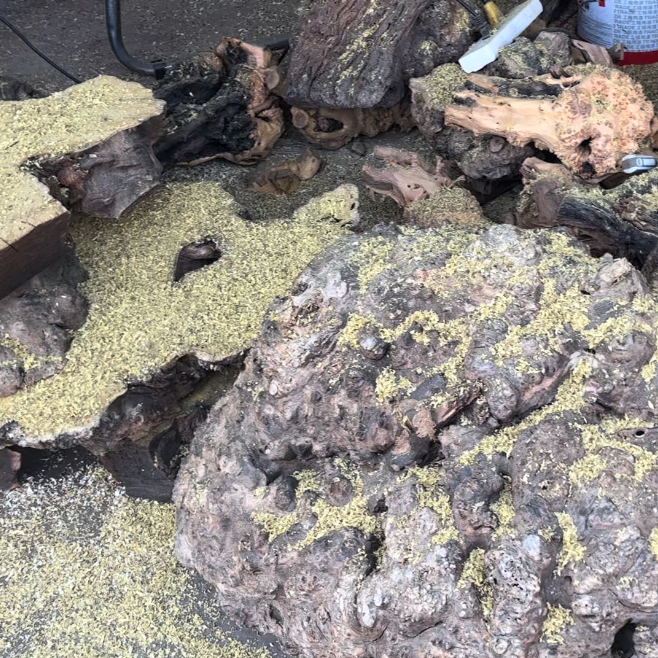 【云小屋】手工艺根雕紫柚木果盘