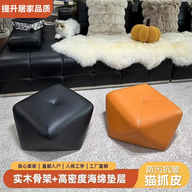 家用换鞋凳茶几客厅门口八角小凳子异形可爱网红换鞋矮凳2025新款