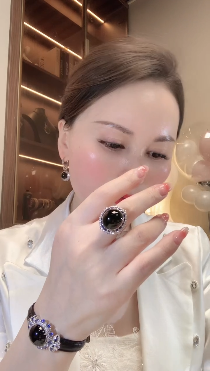 【闪购商品】翡翠戒指18K金镶嵌A61 翡翠