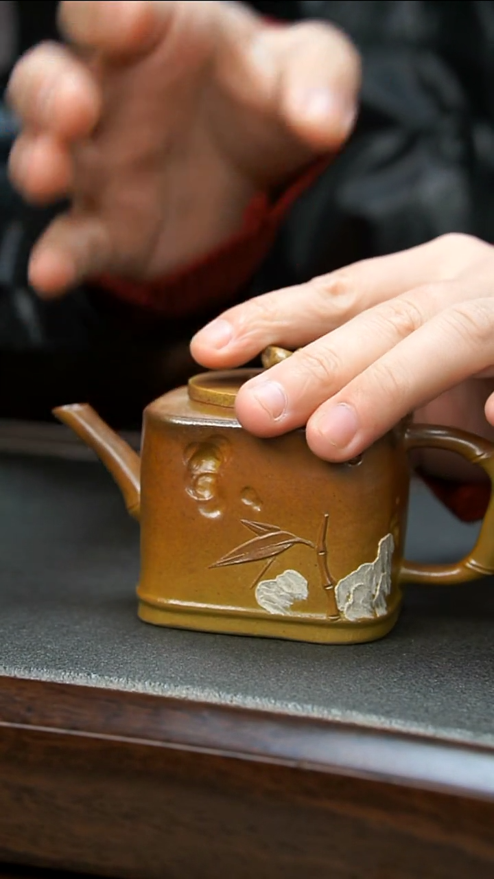 【闪购商品】紫砂茶壶柴烧竹节壶