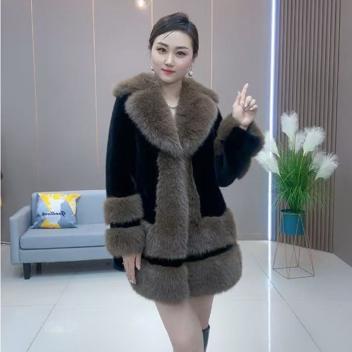 【ZYYN严选】海宁网红冬季轻奢中长款时尚气质宽松女款外套