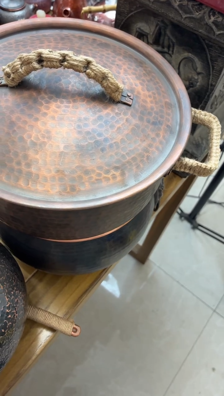 天*道2.2大号紫铜双耳锅   