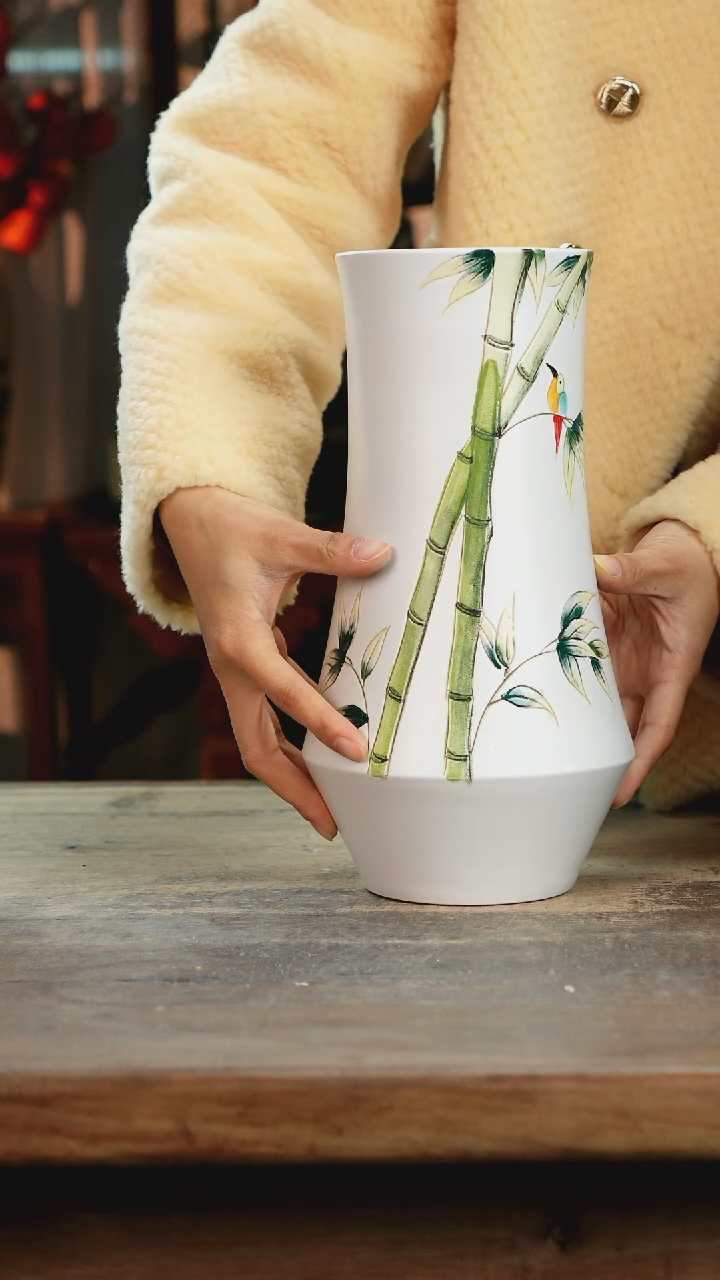 【闪购商品】瓷片景德镇纯手工釉下彩精品花瓶