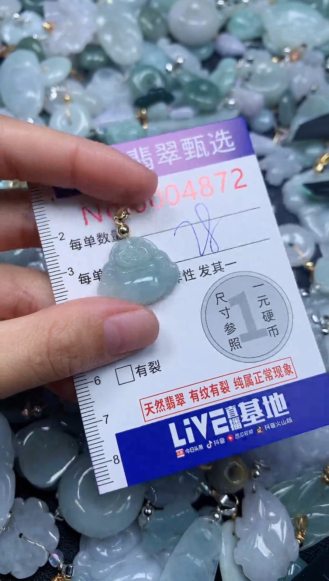 吊坠(不含链)未镶嵌翡翠4872