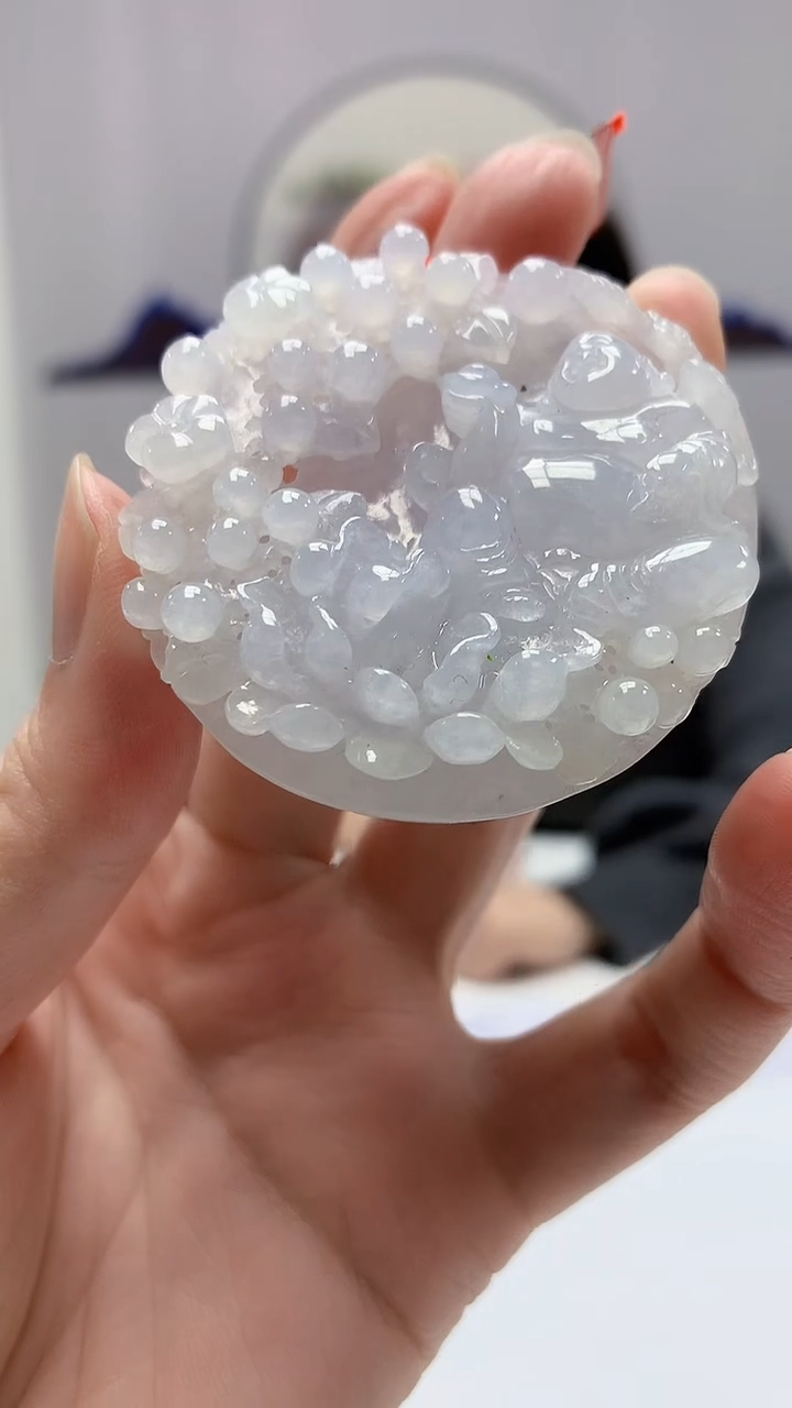 【闪购商品】定制翡翠未镶嵌4852zm-毛货挂件95