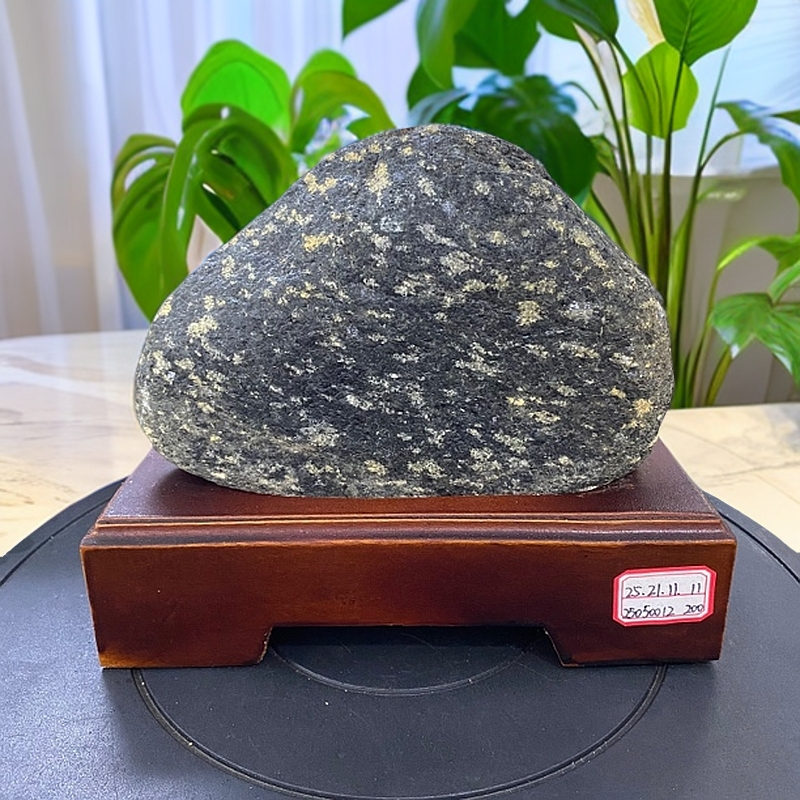 《雪花石》室内装饰平安石靠山石材原石摆件艺术品