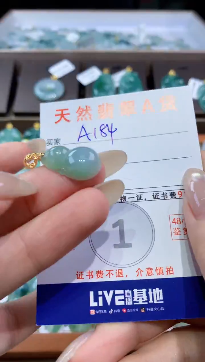 颈饰未镶嵌翡翠天然翡翠A货挂件
