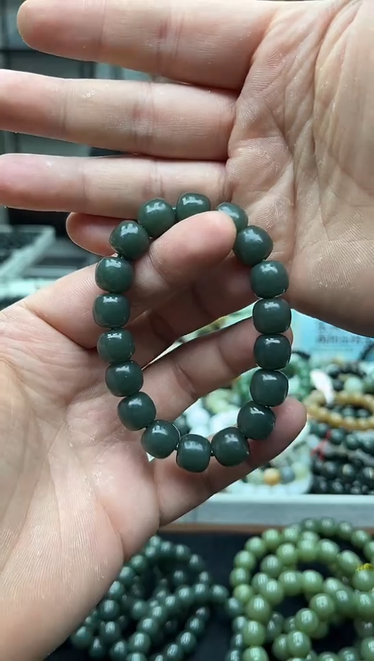 未镶嵌手串和田玉纯天然新疆且末蓝12