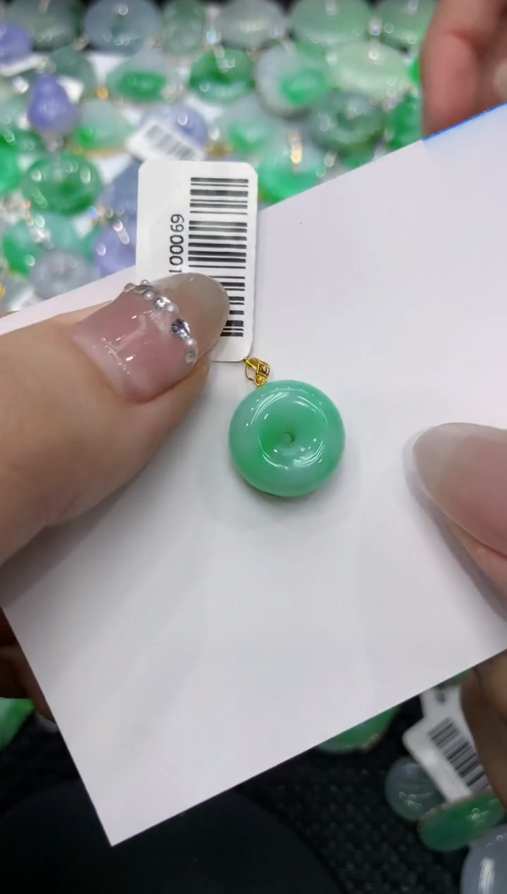 【闪购商品】翡翠颈饰18K金镶嵌222222222