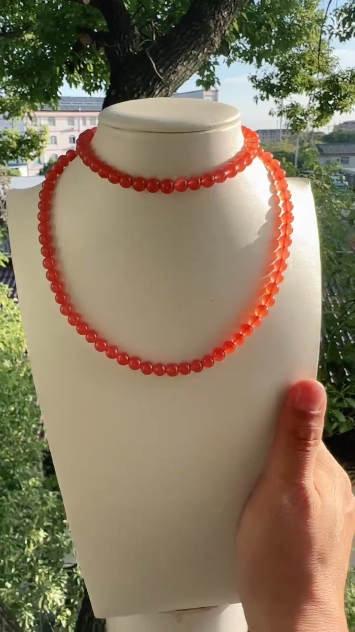 未镶嵌多样性发一件南红玛瑙6mm保山冰红圆珠多圈