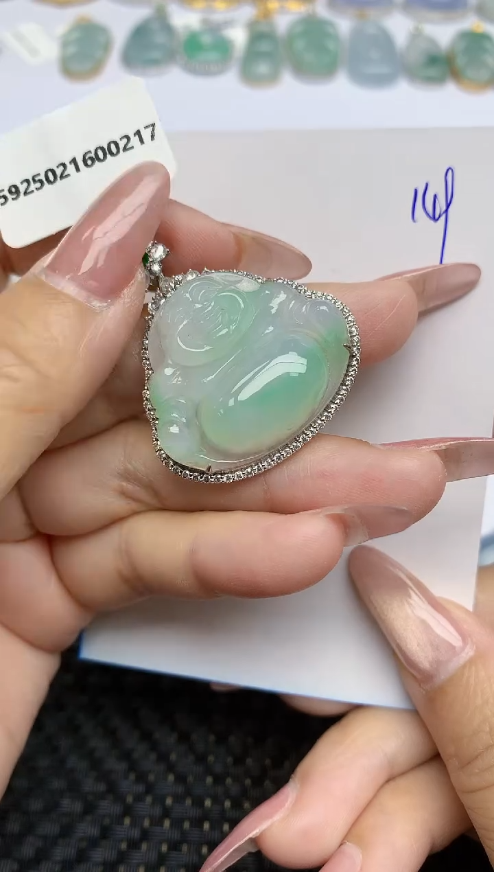 【闪购商品】翡翠颈饰18K金镶嵌天然A货翡翠 149