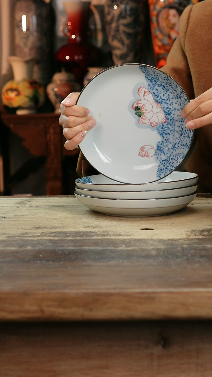 【闪购商品】瓷片景德镇纯手工釉下彩精品餐具