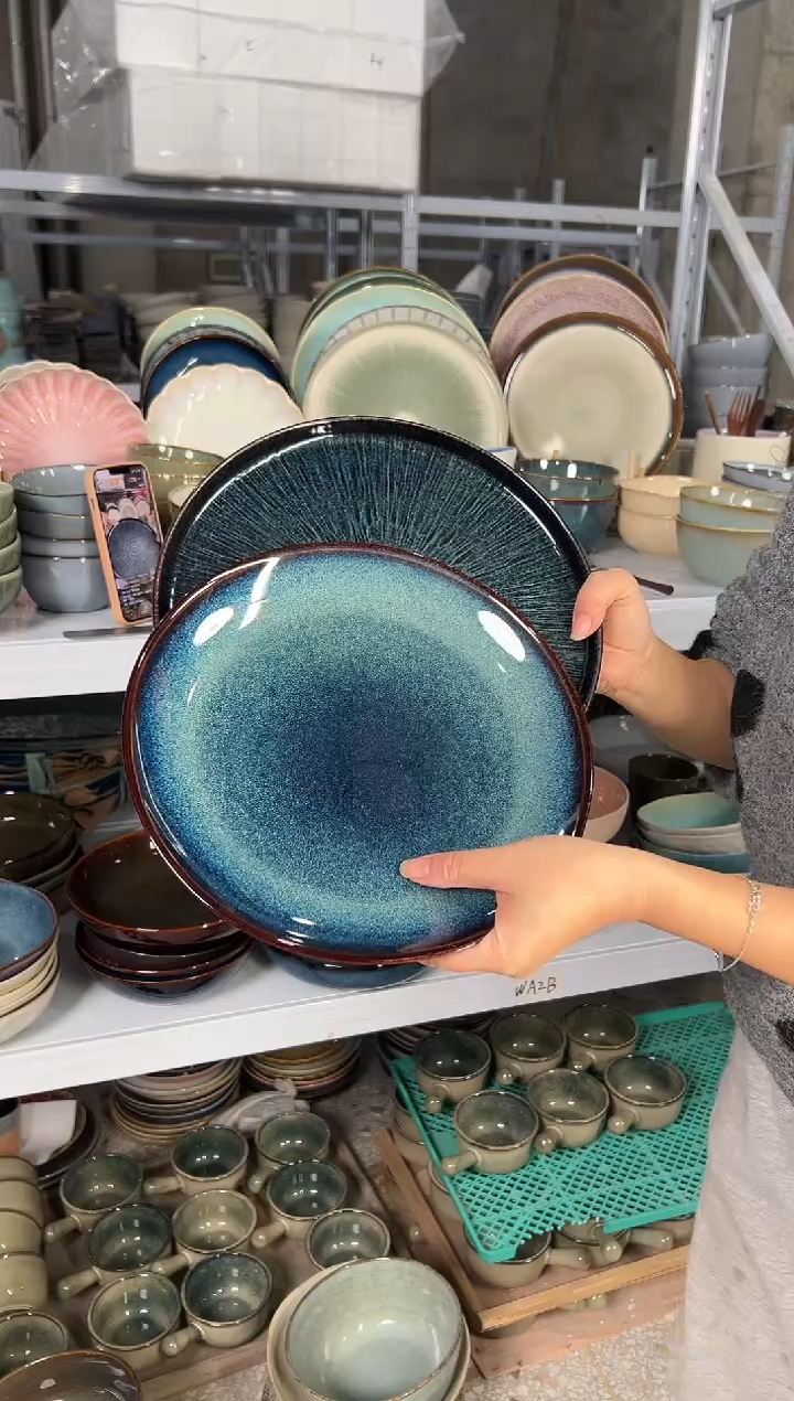 陶瓷外贸尾货瑕疵满20包邮X2大盘