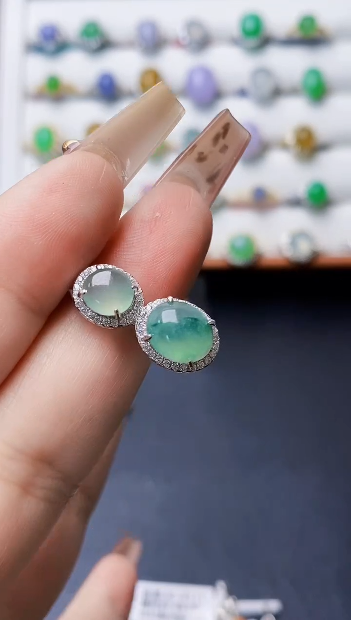 银S925镶嵌戒指翡翠0475