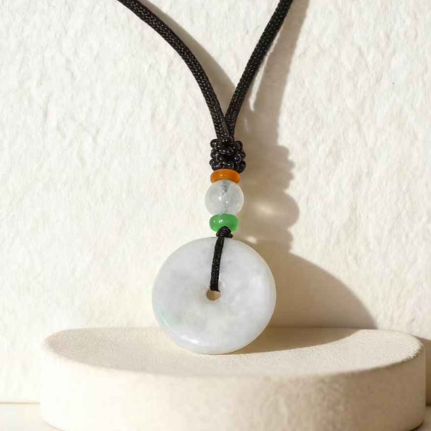 翡翠项链 国风优雅平安扣吊坠