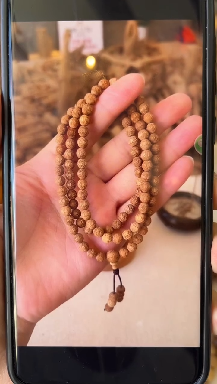檀香木手串/手链正区老山檀 0.6*108颗 顺纹 六字箴言 