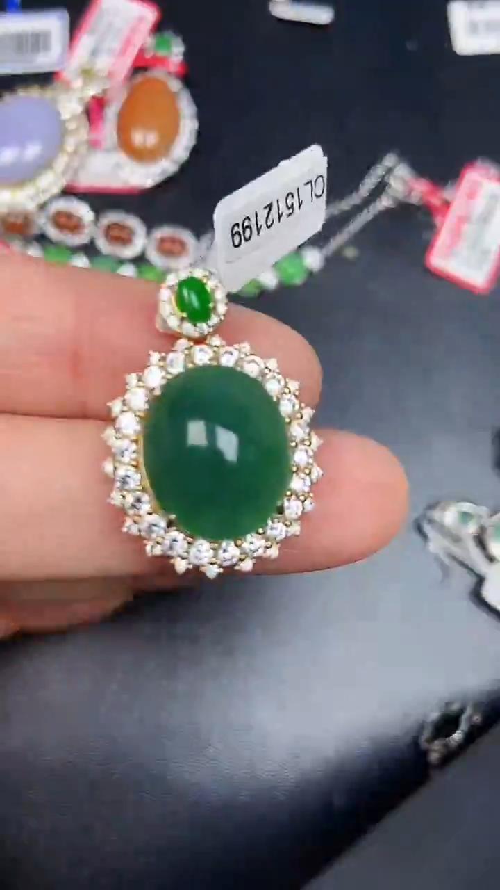 银S925镶嵌戒指翡翠1840