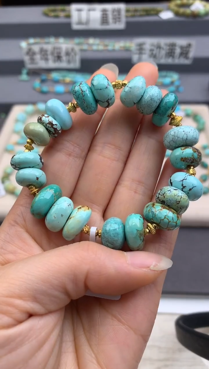 未镶嵌绿松石手串黑****莲茜.G131