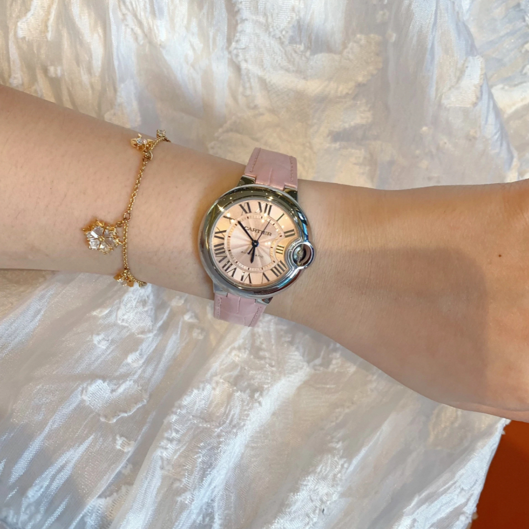 99新 Cartier/卡地亚 7姐专场/蓝气球自动机械腕表 33mm